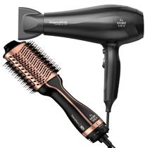 Secador De Cabelo Gama Italy 2100w Ions Profissional Motor Ac Eleganza Escova Alisadora 4 Em 1 Stylish