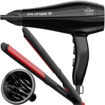 Secador De Cabelo Gama Italy 2100w Ions Profissional Motor Ac Salon Ar Quente Frio Difusor Cachos Prancha Ceramica 210ºc Style