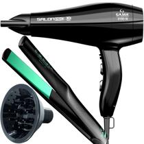 Secador De Cabelo Gama Italy 2100w Ions Profissional Motor Ac Salon Ar Quente Frio Difusor Cachos Prancha Gama Italy Cerâmica 430ºf Oleo Babosa Ergo