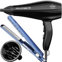 Secador De Cabelo Gama Italy 2100w Ions Profissional Motor Ac Salon Ar Quente Frio Difusor Cachos Prancha Philco Titanium 450ºf Progressiva Ultra