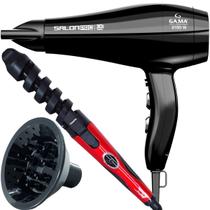 Secador De Cabelo Gama Italy 2100w Ions Profissional Motor Ac Salon Ar Quente Frio Difusor de Cachos Modelador Cacheador Nova