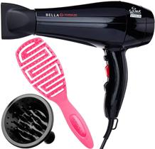 Secador De Cabelo Gama Italy 2100w Profissional Salão Ar Quente e Frio 3d Ions Difusor Cachos Escova Maya