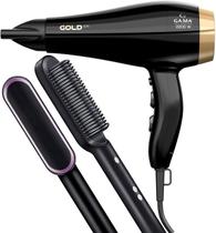 Secador De Cabelo Gama Italy 2200w Gold Ions Óleo de Argan Profissional Salão Ar Quente e Frio Escova 2 Em 1 Hq Secador De Cabelo Gama Italy 2200w Gold Ions Óleo de Argan Profissional Salão Ar Quente e Frio Escova 2 Em 1 Hq