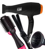 Secador De Cabelo Gama Italy 2300w GBS Barber Series Absolute Flow Ions Pro Salão Difusor Modelador Cachos Frizz Escova Alisadora City