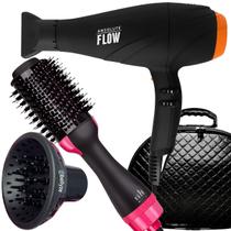 Secador De Cabelo Gama Italy 2300w GBS Barber Series Absolute Flow Ions Profissional Salão Ar Quente e Frio Difusor Escova Alisadora City Com Maleta