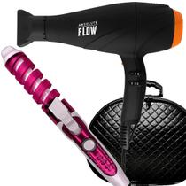 Secador De Cabelo Gama Italy 2300w GBS Barber Series Absolute Flow Ions Profissional Salão Ar Quente e Frio Modelador Cachos Nova Maleta Preta