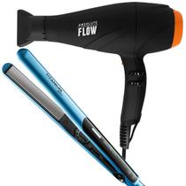 Secador De Cabelo Gama Italy 2300w GBS Barber Series Absolute Flow Ions Profissional Salão Ar Quente e Frio Prancha Chapinha Titanium 220c Blue
