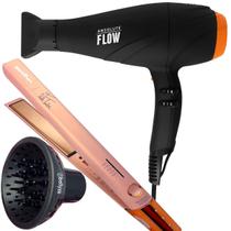 Secador De Cabelo Gama Italy 2300w GBS Barber Series Absolute Flow Ions Profissional Salão Difusor Cachos Prancha Chapinha Viih Tube Titanium 230c