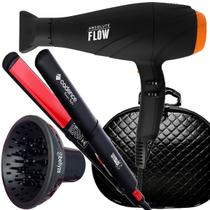 Secador De Cabelo Gama Italy 2300w GBS Barber Series Absolute Flow Profissional Salão Difusor Cachos Prancha Chapinha Cadence Style 210c Com Maleta