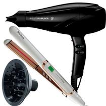 Secador De Cabelo Gama Italy 2300w Profissional Salão Titanio Multi-Ions Ar Quente Frio Com Difusor De Cachos Prancha Ceramica Infravermelha 230ºc - GA.MA ITALY