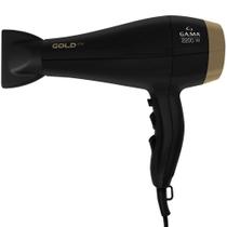 Secador de Cabelo GAMA ITALY Ceramic Ion Preto - e Dourado 2200W 2 Velocidades Professional Gold - GA.MA ITALY