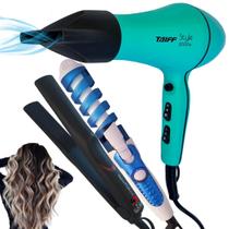 Secador de cabelo ions e chapinha thermal e modelador bivolt