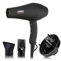 Secador de cabelo JINRI 1875W 3 Heat 2 Speed Ionic Infrared Black 220V