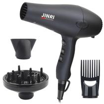 Secador de cabelo JINRI 1875W Tourmaline Ionic com difusor e pente