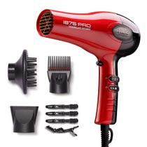 Secador de cabelo KISS Pro Tourmaline Ceramic 1875W 3 Heat Red