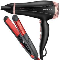 Secador De Cabelo Lenoxx 2000w Pro Ion Tourmaline Ar Quente Frio Rose Prancha Cerâmica Liss 250c Úmido