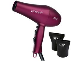 Secador de Cabelo Lizz Professional Luxe Concept - Vinho com Íons Tourmaline 2150W 3 Velocidades