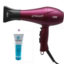 Secador de cabelo Lizz profissional concept vinho com ions 2300v