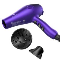 Secador de cabelo MHU Purple 1875W Tourmaline Ceramic Ionic com Acc