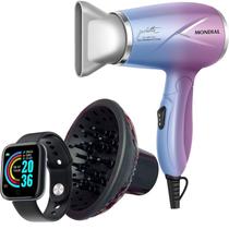 Secador de Cabelo Mondial 1200w Ions Tourmaline Mini Dobrável Viagem Rosa Sm14 Bivolt Difusor Cachos Smartwatch Secador de Cabelo Mondial 1200w Ions Tourmaline Mini Dobrável Viagem Rosa Sm14 Bivolt Difusor Cachos Smartwatch