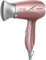 Secador de Cabelo Mondial 1200w Ions Tourmaline Mini Dobrável Viagem Rosa Sm14 Bivolt Secador de Cabelo Mondial 1200w Ions Tourmaline Mini Dobrável Viagem Rosa Sm14 Bivolt