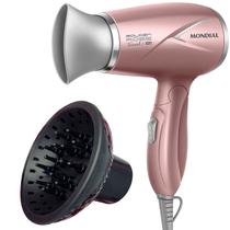 Secador de Cabelo Mondial 1200w Ions Tourmaline Mini Dobravel Viagem SM14 Bivolt Difusor Cachos Secador de Cabelo Mondial 1200w Ions Tourmaline Mini Dobravel Viagem SM14 Bivolt Difusor Cachos