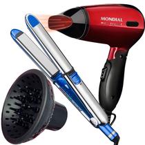 Secador de Cabelo Mondial 1200w Ions Tourmaline Mini Dobrável Viagem Vermelho Sm13 Bivolt Difusor Cachos Prancha Titanium 240ºc Secador de Cabelo Mondial 1200w Ions Tourmaline Mini Dobrável Viagem Vermelho Sm13 Bivolt Difusor Cachos Prancha Titanium 240ºc