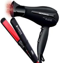 Secador De Cabelo Mondial 2000w Ions Power Shine Profissional Salão Ar Quente e Frio Prancha Chapinha Cadence Style 210c