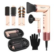 Secador de Cabelo Mondial 5 em 1 Ceramic Pink SM-01-BLDC-CP 1500W