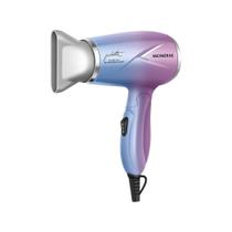 Secador de cabelo mondial dobrável tourmaline azul e rosa 1200w