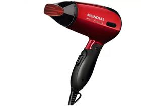 Secador de Cabelo Mondial Max Travel Vermelho e Preto 1200W 2 Velocidades Bivolt