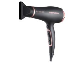 Secador de Cabelo Mondial Tourmaline Íon Preto e Golden Rosé 2200W 2 Velocidades SC-37-BI 78011-01