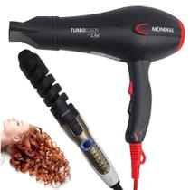 Secador de cabelo mondial turbo 2000w e modelador pro 32mm