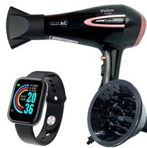 Secador de Cabelo Philco 2100w Ar quente Frio Profissional íons Tourmaline Difusor Acessórios Secador de Cabelo Philco 2100w Ar quente Frio Profissional íons Tourmaline Difusor Acessórios