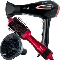 Secador de Cabelo Philco 2100w Ar quente Frio Profissional íons Tourmaline Difusor Escova 4 em 1 1300w