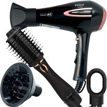 Secador de Cabelo Philco 2100w Ar quente Frio Profissional íons Tourmaline Difusor Escova 4 em 1 Ceramic 1300w Elgin