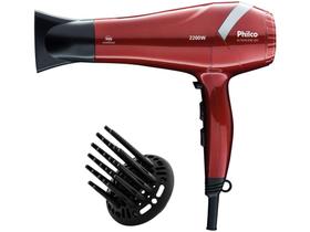 Secador de Cabelo Philco Action Ion Liss Vermelho - 2200W 2 Velocidades