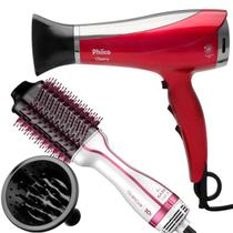 Secador De Cabelo Philco Cherry 2100w Ions Ar Quente Frio Difusor Escova Alisadora Gama 4 Em 1 Glamour