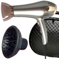 Secador De Cabelo Philco Profissional 2200 Ions Tourmaline Ar Quente Frio Com Difusor De Cachos Maleta