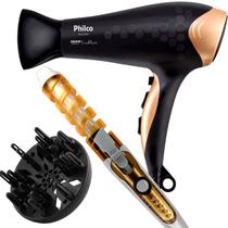 Secador De Cabelo Philco Profissional 2200w Ion Ar Quente Frio Stilus Difusor Modelador Espiral Ceramic Nova Bivolt Secador De Cabelo Philco Profissional 2200w Ion Ar Quente Frio Stilus Difusor Modelador Espiral Ceramic Nova Bivolt