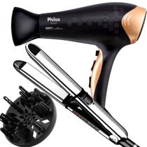Secador De Cabelo Philco Profissional 2200w Ion Ar Quente Frio Stilus Difusor Prancha Titanium 465ºf Progressiva Bivolt Secador De Cabelo Philco Profissional 2200w Ion Ar Quente Frio Stilus Difusor Prancha Titanium 465ºf Progressiva Bivolt