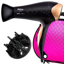 Secador De Cabelo Philco Profissional 2200w Ions Ar Quente Frio Bivolt Stilus Difusor De Cachos Maleta Secador De Cabelo Philco Profissional 2200w Ions Ar Quente Frio Bivolt Stilus Difusor De Cachos Maleta