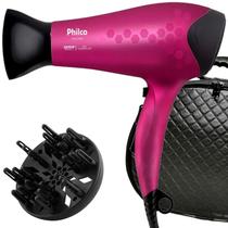 Secador De Cabelo Philco Profissional 2200w Ions Ar Quente Frio Stilo Bivolt Com Difusor De Cachos Maleta Secador De Cabelo Philco Profissional 2200w Ions Ar Quente Frio Stilo Bivolt Com Difusor De Cachos Maleta