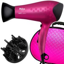 Secador De Cabelo Philco Profissional 2200w Ions Ar Quente Frio Stilo Bivolt Difusor Com Maleta Secador De Cabelo Philco Profissional 2200w Ions Ar Quente Frio Stilo Bivolt Difusor Com Maleta