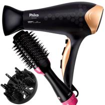 Secador De Cabelo Philco Profissional 2200w Ions Ar Quente Frio Stilus Difusor De Cachos Escova City 2 Em 1 Secador De Cabelo Philco Profissional 2200w Ions Ar Quente Frio Stilus Difusor De Cachos Escova City 2 Em 1