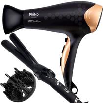 Secador De Cabelo Philco Profissional 2200w Ions Ar Quente Frio Stilus Difusor De Cachos Modelador Cacheador Nova Bivolt