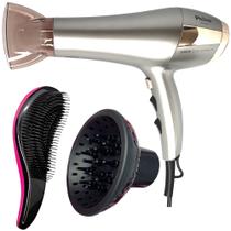 Secador De Cabelo Philco Profissional 2600 Ions Tourmaline Ar Quente Frio 2100w Com Difusor De Cachos Escova