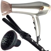 Secador De Cabelo Philco Profissional 2600 Ions Tourmaline Ar Quente Frio 2100w Com Difusor De Cachos Modelador Cacheador