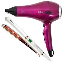 Secador De Cabelo Philco Shine 2000w Profissional Salão Motor Ac Tourmaline Ions Ar Quente e Frio Prancha Chapinha Luz Infravermelho 230c