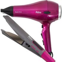 Secador De Cabelo Philco Shine 2000w Profissional Salão Motor Ac Tourmaline Ions Ar Quente e Frio Prancha Modelador 2 Em 1 Advance Titanium